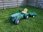 John Deere traptrekker met aanhanger, Kinderen en Baby's, Speelgoed | Buiten | Skelters, Ophalen, Gebruikt, Overige merken