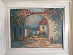 Poort met doorkijkje., Antiek en Kunst, Kunst | Schilderijen | Klassiek, Ophalen of Verzenden