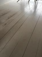 40m2 Massief grenen kaasplanken gebruikt op de vloer., Doe-het-zelf en Verbouw, Hout en Planken, Ophalen, Gebruikt, Minder dan 25 mm