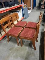4 eetkamerstoelen, Huis en Inrichting, Ophalen, Gebruikt, Hout, Vier