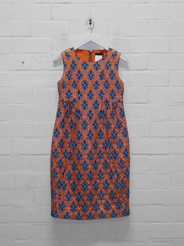 Odeeh - Prachtige luxe Jurk maat 36 - Nieuw €899, Kleding | Dames, Jurken, Nieuw, Maat 36 (S), Blauw, Knielengte, Ophalen of Verzenden