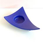 vintage 80's keramiek KANDELAAR kobaltblauw Memphis stijl, Overige materialen, Gebruikt, Blauw, Ophalen of Verzenden