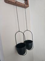 Hangende Plantenbakken - Set van 2, Tuin en Terras, Rond, Zo goed als nieuw, Metaal, Tuin