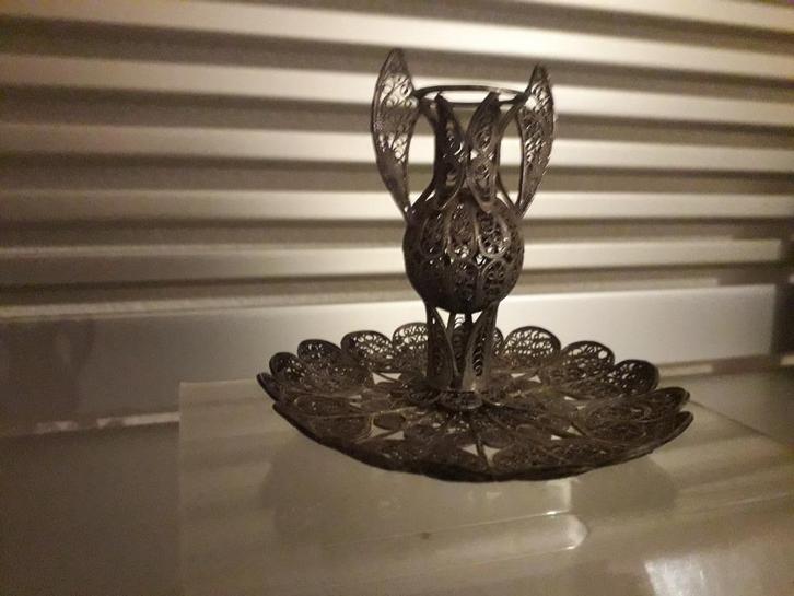 FILIGRAIN MINIATUUR SET in PERFECTE STAAT ( schaal + kan ), Antiek en Kunst, Antiek | Overige Antiek, Ophalen of Verzenden