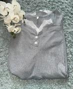 NİEUW, grijs jurkje met kanten V-hals van Shein, maat 4 (32), Nieuw, Ophalen of Verzenden, Knielengte, Maat 34 (XS) of kleiner