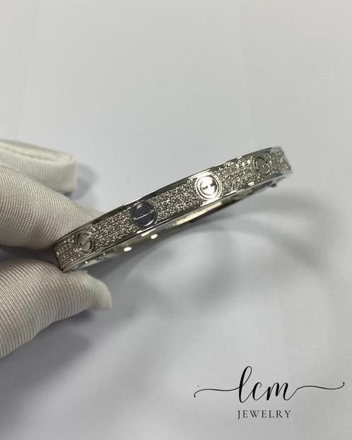 Cartier Love bracelet full diamond., Sieraden, Tassen en Uiterlijk, Armbanden, Nieuw, Goud, Goud, Met edelsteen, Ophalen of Verzenden