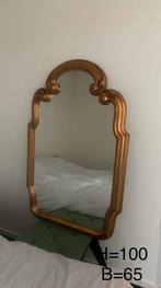 Mooie grote spiegel in houten lijst h=100 b=65, Antiek en Kunst, Antiek | Spiegels, Ophalen, Rechthoekig