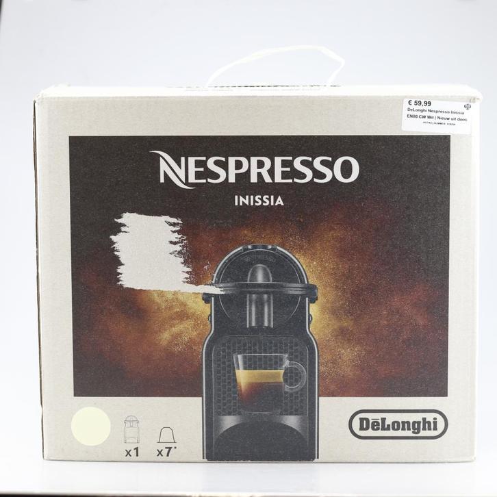 DeLonghi Nespresso Inissia EN80.CW Wit | Nieuw uit doos, Witgoed en Apparatuur, Koffiezetapparaten, Zo goed als nieuw