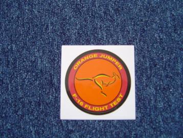 Sticker F16 flight test Orange Jumper