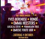 Q Music The Party 4 oktober Breepark, Tickets en Kaartjes, Drie personen of meer