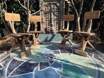 Houtsnijwerk tuinstoel Bali Indonesie handwerk hout boothout beschikbaar voor biedingen