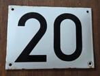 Vintage emaille huisnummer 20, Antiek en Kunst, Antiek | Emaille, Ophalen of Verzenden