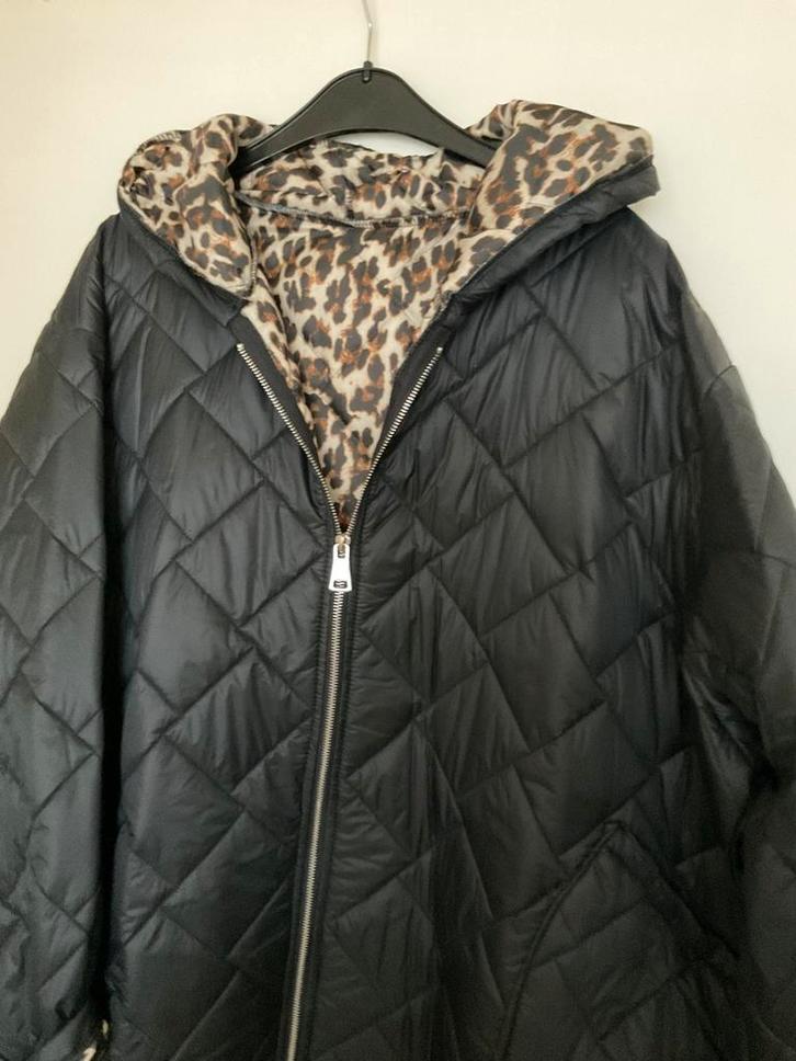Dames tussen jas zwart met tijger voering, Kleding | Dames, Jassen | Winter, Nieuw, Maat 46/48 (XL) of groter, Zwart, Ophalen of Verzenden