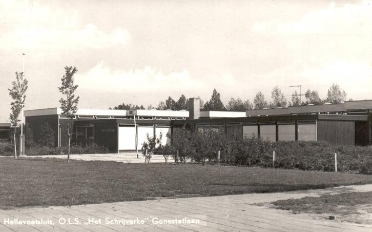Hellevoetsluis Genestetlaan School  130095, Verzamelen, Ansichtkaarten | Nederland, Gelopen, Zuid-Holland, Verzenden