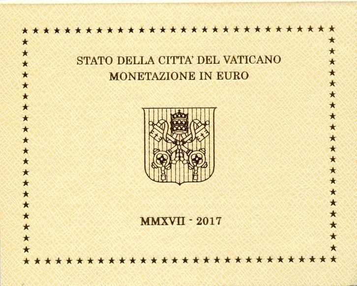 BU set Vaticaan 2017 - 1 cent t/m 2 euro - Blister, Postzegels en Munten, Munten | Europa | Euromunten, Setje, Overige waardes