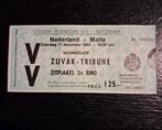 Ticket Nederland - Malta 17 december 1983., Ophalen of Verzenden, Gebruikt, Overige binnenlandse clubs, Overige typen