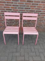 roze stoelen (héél apart design) !!!, Twee, Design look  ; "Fermob Luxembourg", Gebruikt, Metaal