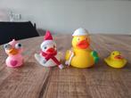 4 vrolijke badeendjes, Ophalen of Verzenden, Zo goed als nieuw