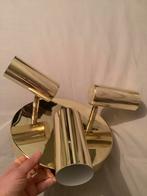 Gouden Plafondlamp met 3 Spots, Huis en Inrichting, Lampen | Plafondlampen, Ophalen of Verzenden, Zo goed als nieuw, Metaal