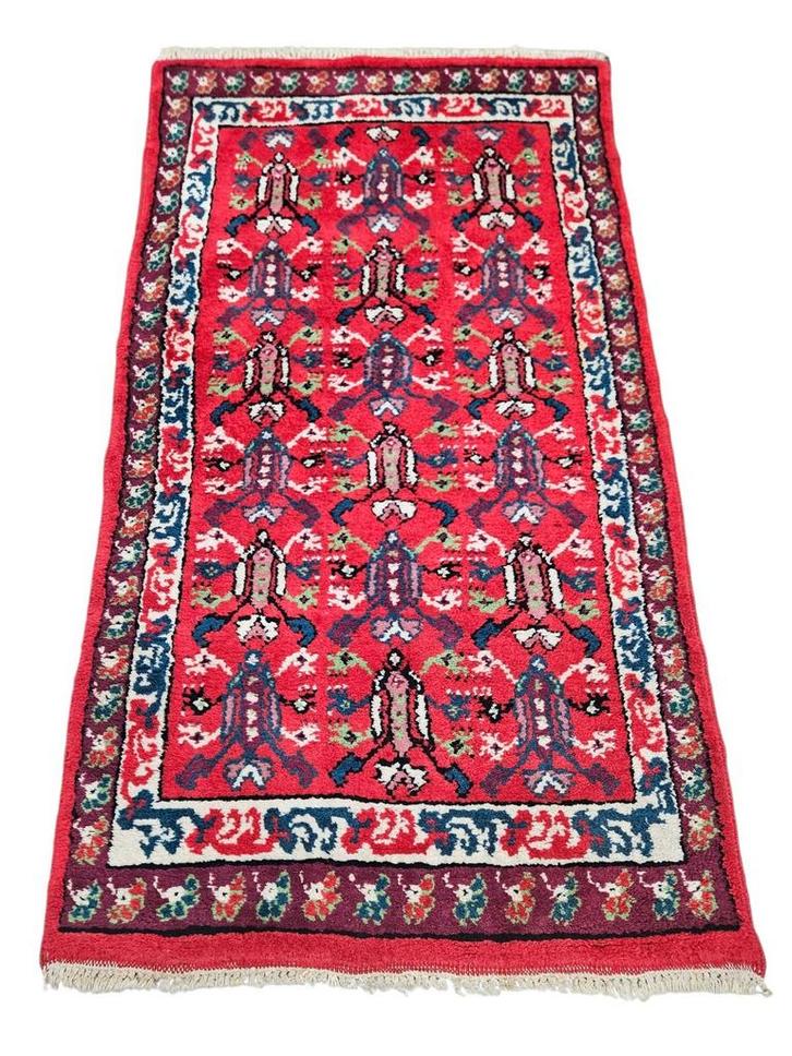 Handmade Persian wool Oriental carpet Kariouan 73x145cm, Huis en Inrichting, Stoffering | Tapijten en Kleden, Gebruikt, 50 tot 100 cm