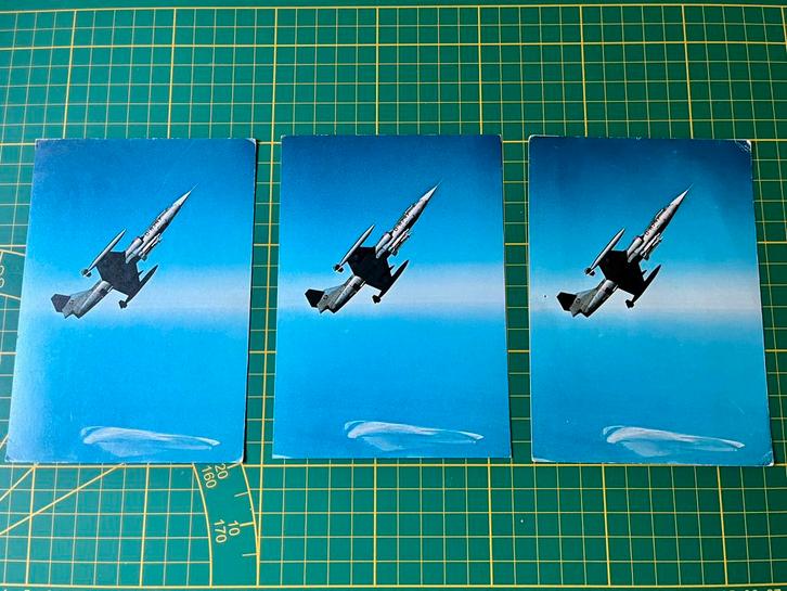 Ansichtkaarten Lockheed F-104 Starfighter KLU 323 Sqn, Verzamelen, Luchtvaart en Vliegtuigspotten, Zo goed als nieuw, Kaart, Foto of Prent
