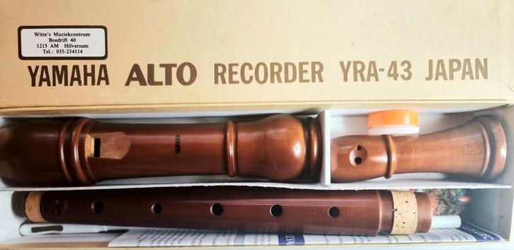 Yamaha YRA-43 Altblokfluit - Nieuwstaat!, Muziek en Instrumenten, Blaasinstrumenten | Blokfluiten, Zo goed als nieuw, Alt, Met koffer, hoes of etui