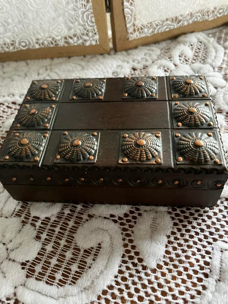 Vintage houten kistje uit polen krakow, Ophalen of Verzenden