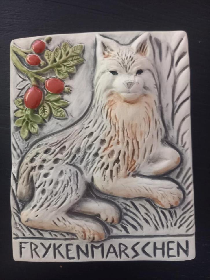 Zweedse wantegel Lynx (Värmlands vilda djur), Huis en Inrichting, Woonaccessoires | Wanddecoraties, Ophalen of Verzenden