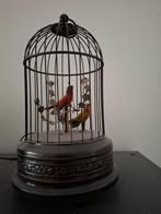Antieke miniature kooi met vogels, Ophalen of Verzenden