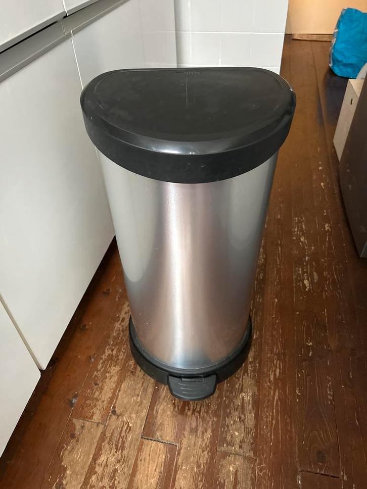 Carver Prullenbak 50-60L, Huis en Inrichting, Woonaccessoires | Prullenbakken, Zo goed als nieuw, Rvs, 50 tot 75 cm, 40 liter of meer