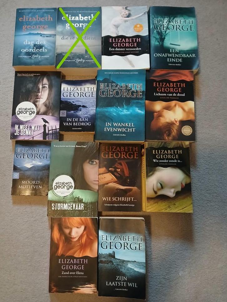 Boeken van Elizabeth George, Boeken, Thrillers, Gelezen, Ophalen of Verzenden