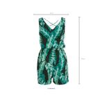 Playsuit met bladprint van VERO MODA, Contact@bestseller.com, Vero Moda, Zwart, Maat 46/48 (XL) of groter