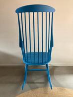 Midcentury vintage Grandessa schommelstoel Lena Larsson, Huis en Inrichting, Stoelen, Gebruikt, Blauw, Onbekend, Onbekend