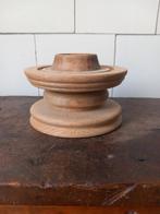 stoere kandelaar kaars brutalist eik vintage mid century, Antiek en Kunst, Ophalen