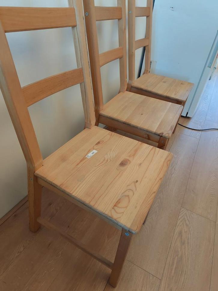 3 Ikea Ivar stoelen, overschilderbaar, Huis en Inrichting, Stoelen, Ophalen