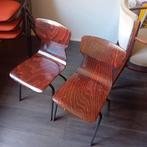 Obo Eromes Wijchen stoeltjes schoolstoeltjes vintage retro, Ophalen, Gebruikt, Twee, Bruin