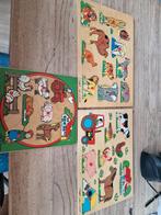 Houten puzzels boerderij en dierentuin, Kinderen en Baby's, Speelgoed | Kinderpuzzels, 10 tot 50 stukjes, Van hout, Ophalen of Verzenden
