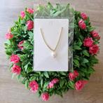 Goudkleurige rvs ketting. 'Parel', Ophalen of Verzenden, Zo goed als nieuw, Goud, Overige materialen