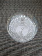 Groot taartplateau van bewerkt glas, Ophalen of Verzenden, Nieuw