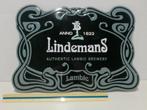 Reclameplaat Lindemans, Ophalen of Verzenden, Gebruikt, Reclamebord, Plaat of Schild, Overige merken