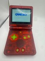 Game Boy Advance SP - Rode Transparant ips mod, Spelcomputers en Games, Spelcomputers | Nintendo Game Boy, Gebruikt, Lenn hodes
