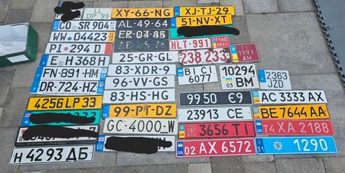 Diverse nummerplaten kentekenplaten licenceplates uit Europa, Verzamelen, Automerken, Motoren en Formule 1, Zo goed als nieuw