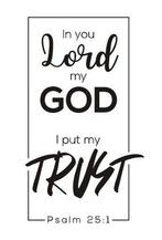 Christelijke muursticker wand tekst In you Lord, The River House, Info@theriverhouse.nl, Nieuw, Ophalen of Verzenden