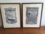 2 oude kopergravures uit 1731.  Christian U. Wagner., Ophalen of Verzenden