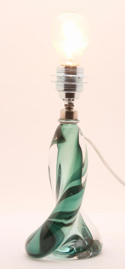 Val Saint Lambert 'TwistLight'  smaragdgroen, Antiek en Kunst, Antiek | Glas en Kristal, Ophalen of Verzenden