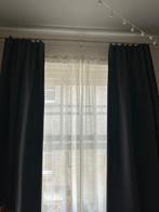 Grijze verduisterende gordijnen, Ophalen, Zo goed als nieuw, 200 cm of meer, 200 cm of meer