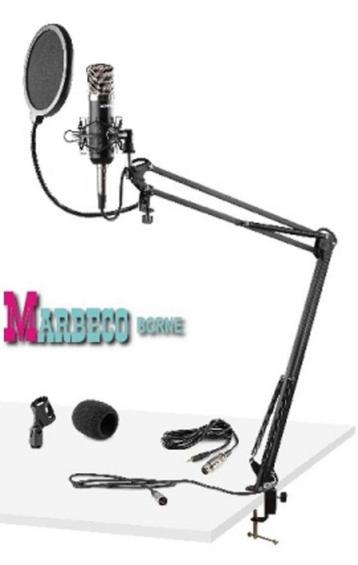 Condensator microfoon, Studio Set, Tafelarm, Popfilter