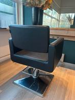 Professionele Kappersstoel - Zwart, Huis en Inrichting, Stoelen, Gebruikt, Zwart, Leer, Ophalen of Verzenden