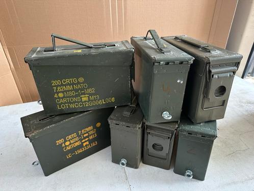 7x Munitiekisten - Gebruikt, Verzamelen, Militaria | Algemeen, Overige soorten, Kist of Geocache, Overige gebieden, Ophalen