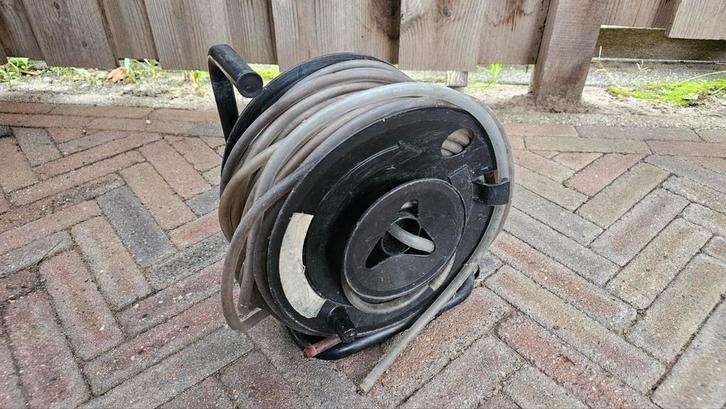 Haspel met 10mm slang, Tuin en Terras, Tuinslangen, Gebruikt, Overige typen, Ophalen of Verzenden